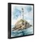 Stupell Industries Red Roof Lighthouse Black Framed Floater Canvas Wall Art, design by LSR Design Studio